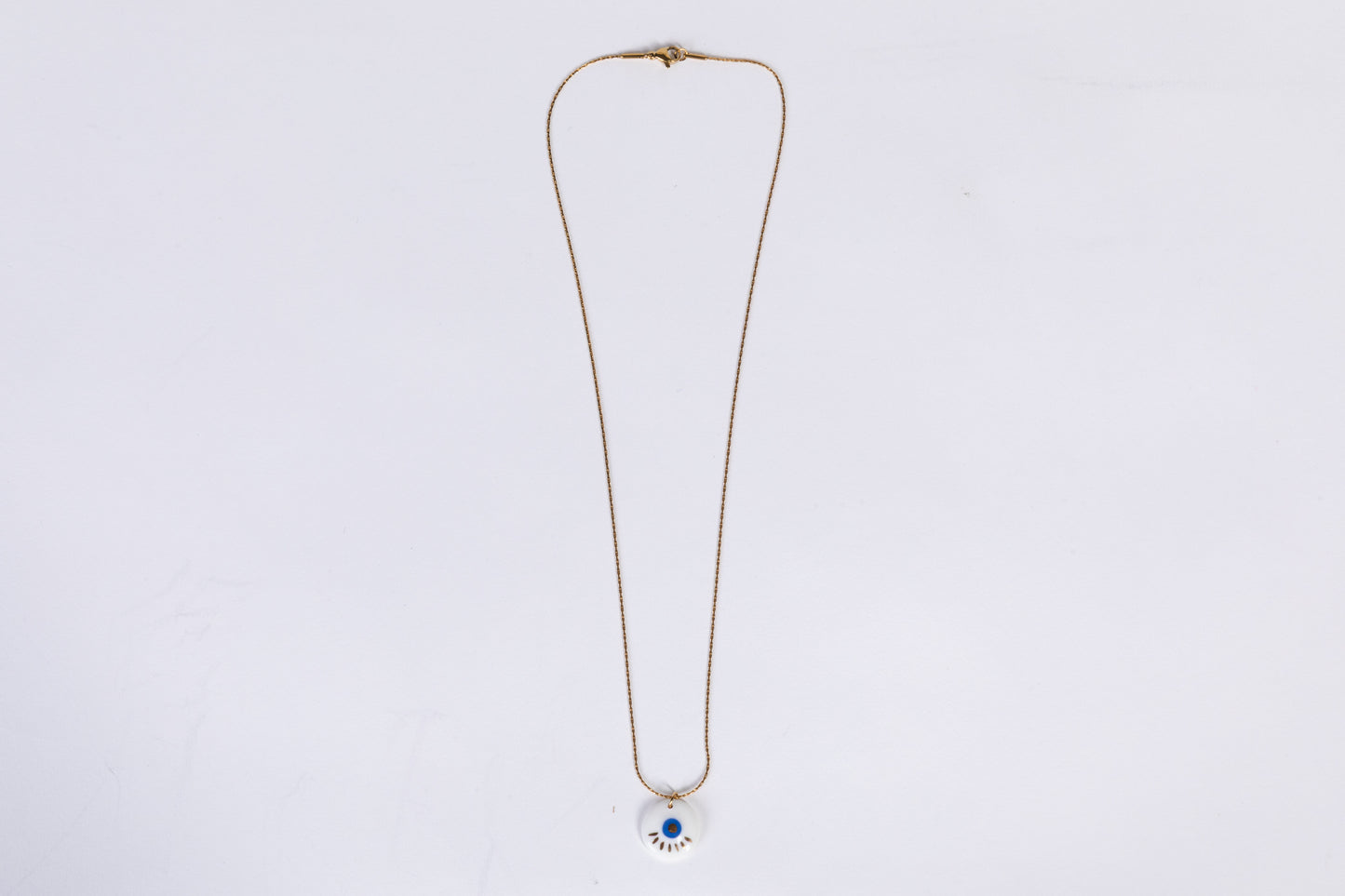 Moon Porcelain Pendant Necklace