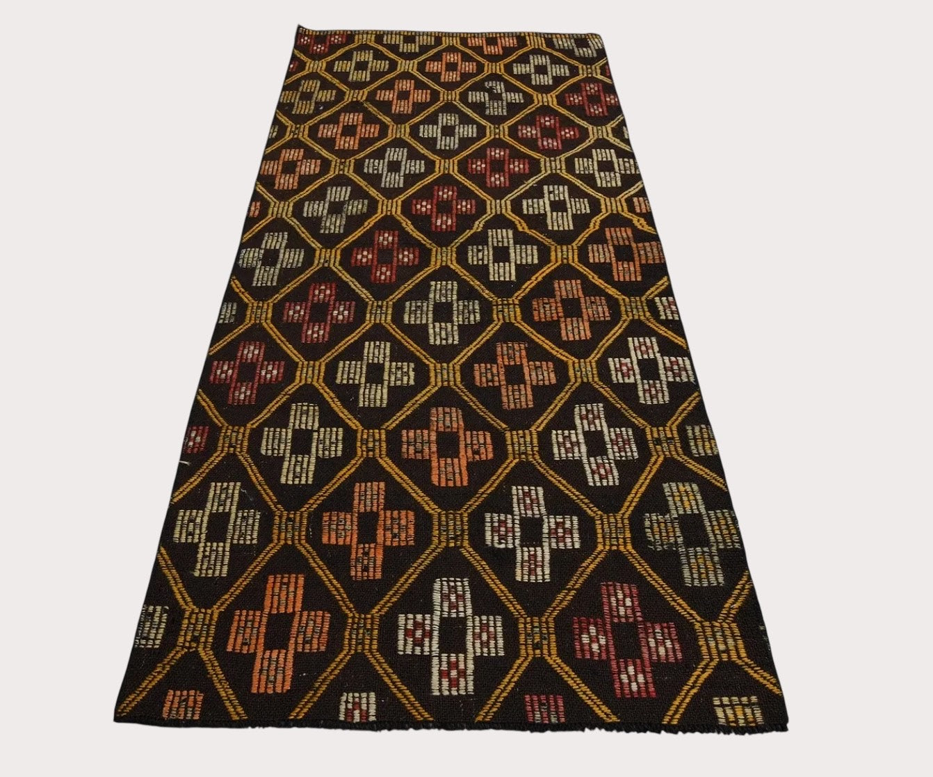2.7x5.8 ft Vintage Cicim Kilim Runner