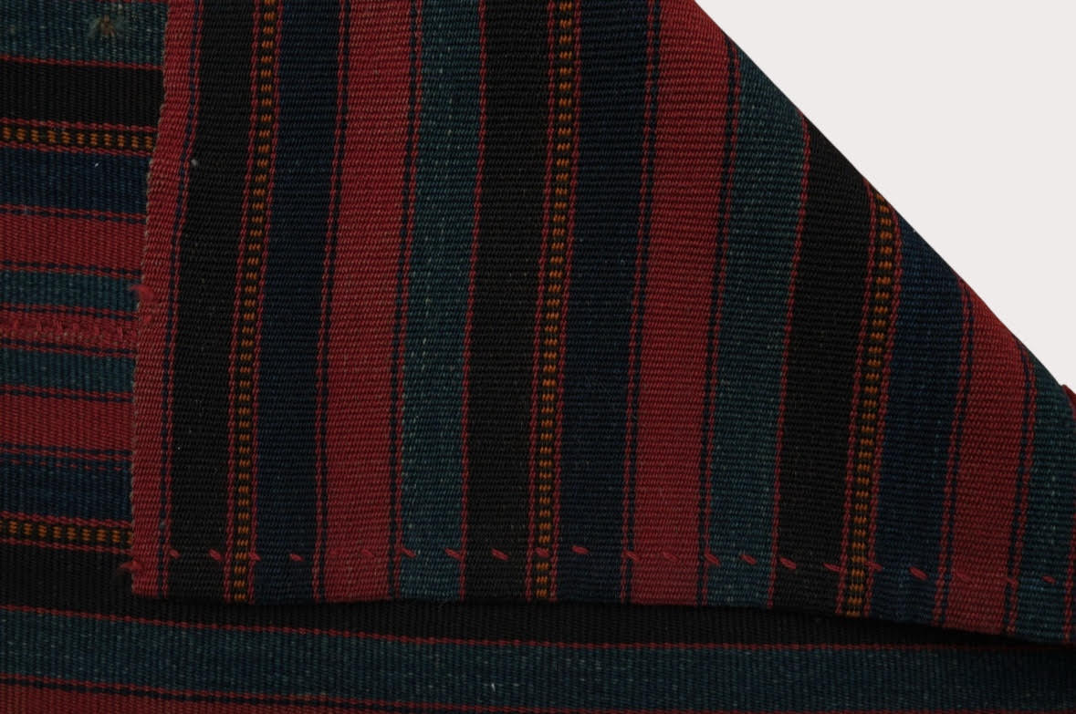 2.4 x 10.9 ft Vintage Striped Flatweave Runner