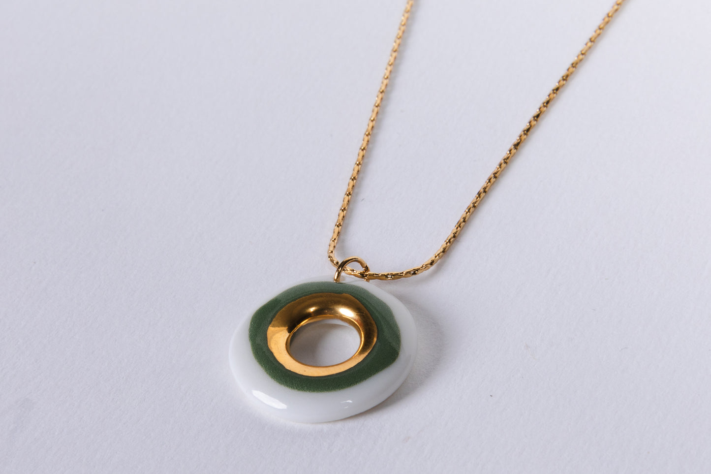 Nokta Green Evil Eye Pendant Necklace