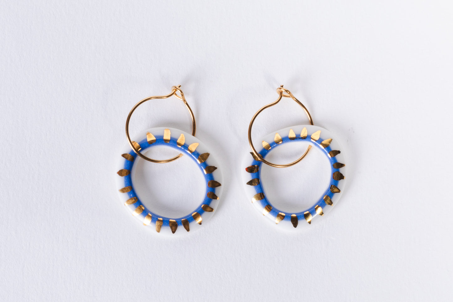 Star Porcelain Evil Eye Earrings