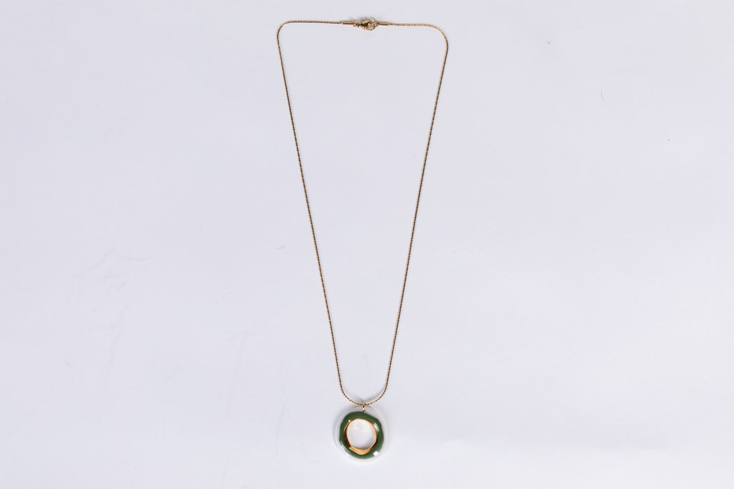 Uzay Green Evil Eye Pendant Necklace