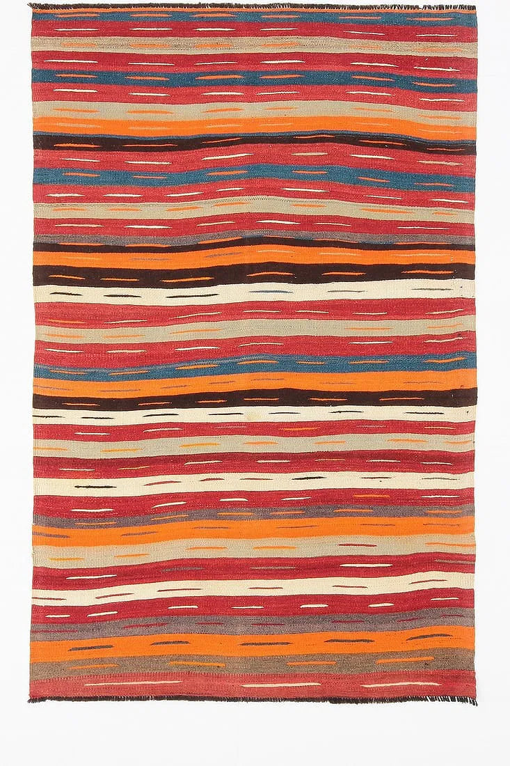 3'9" x 5'11" Vintage Anatolia Kilim Rug