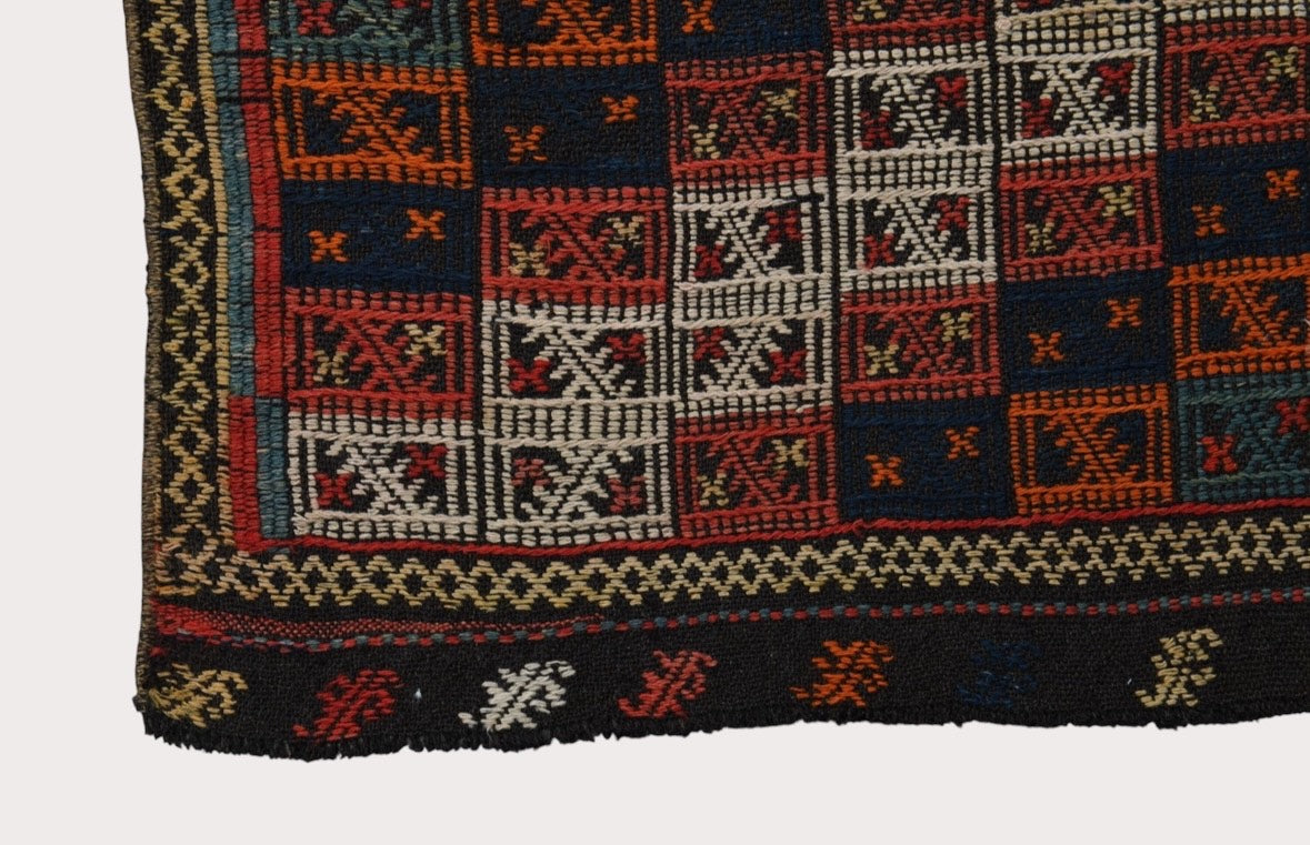 3'8" x 6'7" Vintage Cicim Rug
