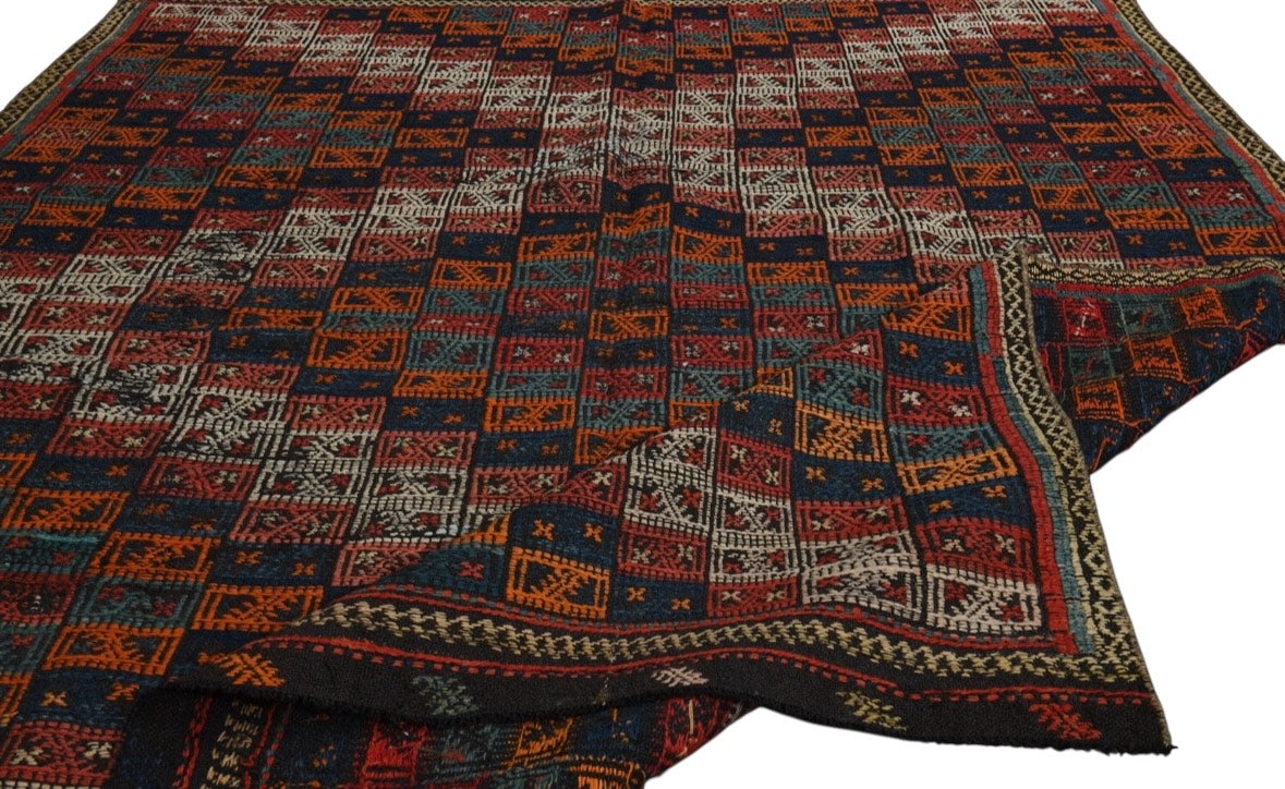 3'8" x 6'7" Vintage Cicim Rug