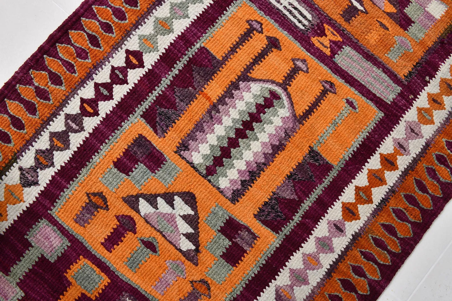 3'1" x 9'6" Vintage Anatolian Runner Kilim Rug