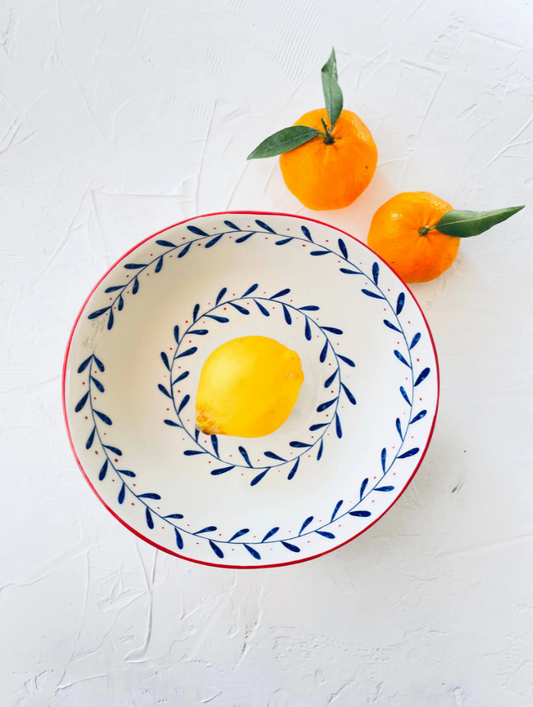 Foglia Porcelain Salad Bowl