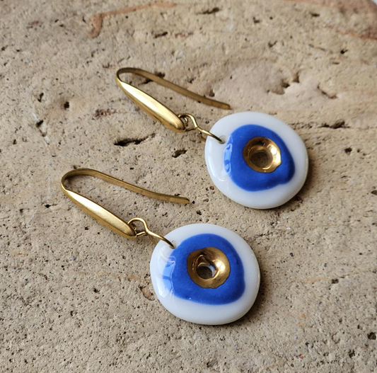 Nokta Porcelain Evil Eye Earrings